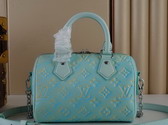 Louis Vuitton Speedy Bandouliere 20 Vert Deau Green Sprayed and Embossed Grained Cowhide Leather M46092 Replica