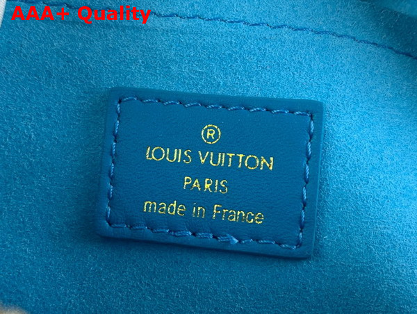 Louis Vuitton Speedy Bandouliere 20 in Blue Small Monogram Motif Embossed Calfskin M22596 Replica