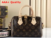 Louis Vuitton Speedy Bandouliere 20 in Monogram Canvas with a Wide Detachable Textile Strap with a Woven Louis Vuitton Signature M45957 Replica