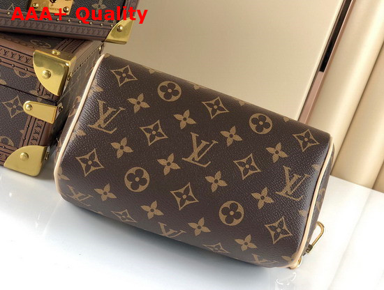 Louis Vuitton Speedy Bandouliere 20 in Monogram Canvas with a Wide Detachable Textile Strap with a Woven Louis Vuitton Signature M45957 Replica