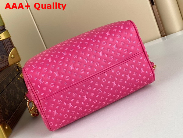 Louis Vuitton Speedy Bandouliere 20 in Pink Small Monogram Motif Embossed Calfskin M22286 Replica