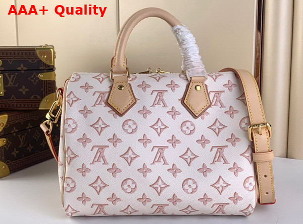 Louis Vuitton Speedy Bandouliere 25 Beige Monogram Coated Canvas M20919 Replica