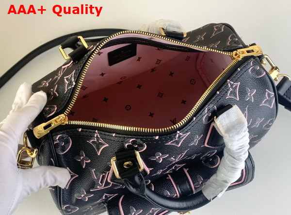 Louis Vuitton Speedy Bandouliere 25 Black Monogram Coated Canvas M20852 Replica