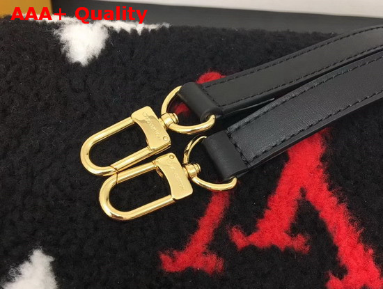 Louis Vuitton Speedy Bandouliere 25 Black and Coquelicot Red Shearling M55423 Replica