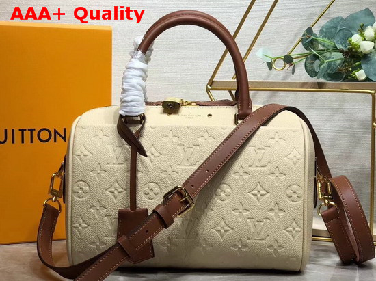 Louis Vuitton Speedy Bandouliere 25 Cream Caramel Monogram Empreinte Leather M44736 Replica