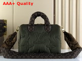 Louis Vuitton Speedy Bandouliere 25 Handbag Khaki Econyl Regenerated Nylon with an Embroidered Monogram Pattern M59009 Replica