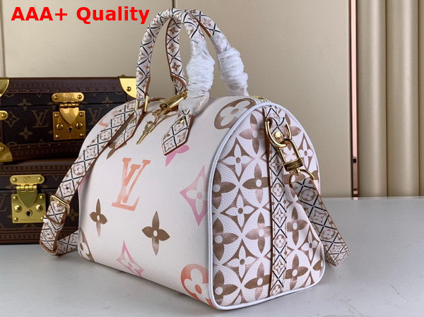 Louis Vuitton Speedy Bandouliere 25 Handbag in Beige Monogram Coated Canvas M22987 Replica