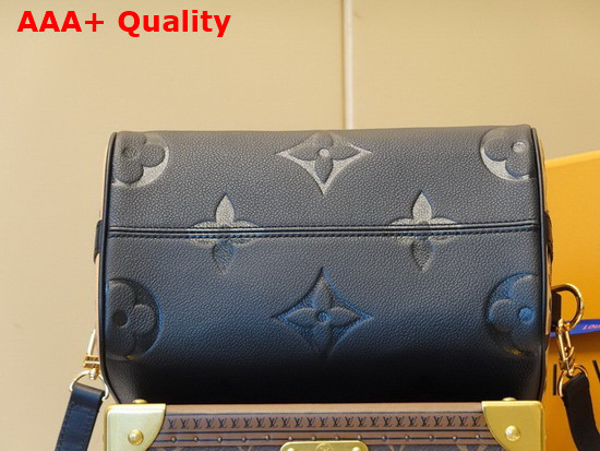 Louis Vuitton Speedy Bandouliere 25 Handbag in Black Embossed Monogram Empreinte Leather with an Oversized LV Pattern and a Bold Leopard Print on the Sides M58524 Replica