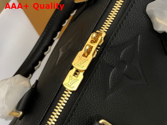 Louis Vuitton Speedy Bandouliere 25 Handbag in Black Embossed Monogram Empreinte Leather with an Oversized LV Pattern and a Bold Leopard Print on the Sides M58524 Replica