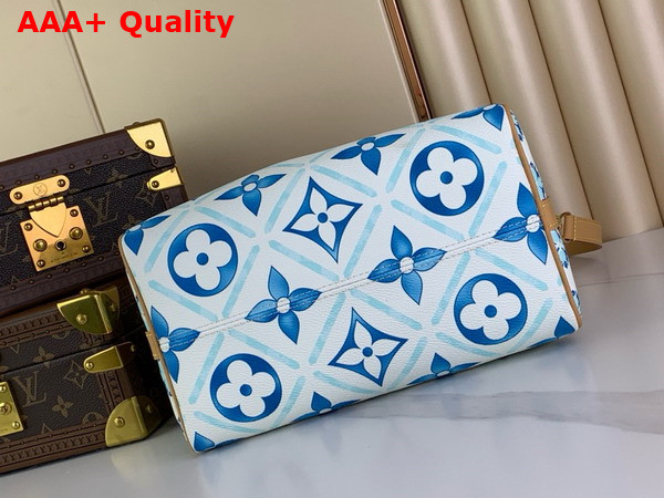 Louis Vuitton Speedy Bandouliere 25 Lagoon Blue Monogram Tiles Coated Canvas M11264 Replica