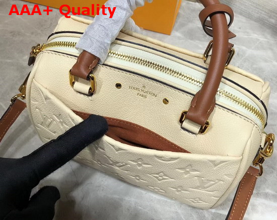 Louis Vuitton Speedy Bandouliere 30 Cream Monogram Empreinte Leather Replica