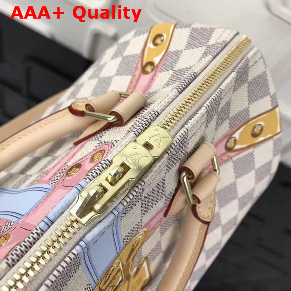 Louis Vuitton Speedy Bandouliere 30 Damier Azur Canvas N41063 Replica