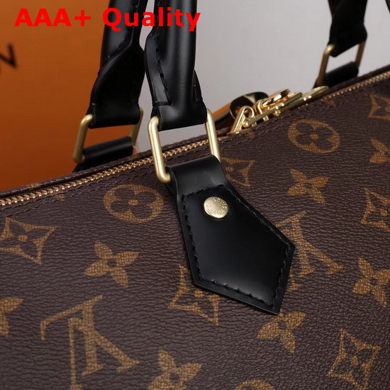 Louis Vuitton Speedy Bandouliere 30 Monogram Canvas with Black Leather Replica