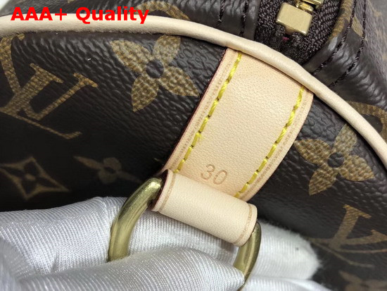 Louis Vuitton Speedy Bandouliere 30 Monogram Coated Canvas with Gold or Silver Tone Fused Metallic Foil Motifs M44365 Replica