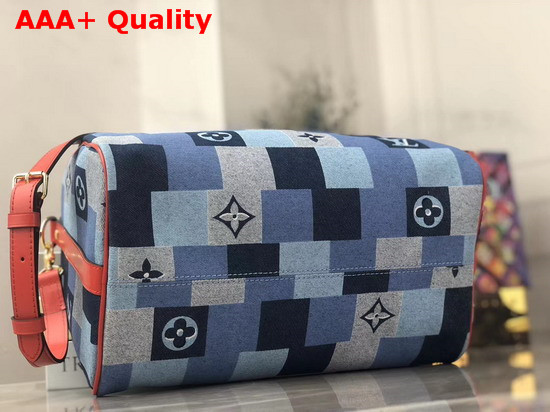 Louis Vuitton Speedy Bandouliere 30 Monogram Denim Canvas with a Pattern of Patchwork Squares Motifs M45041 Replica