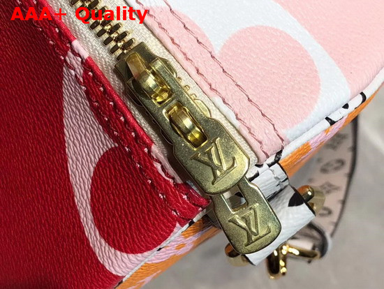 Louis Vuitton Speedy Bandouliere 30 Rouge Monogram Coated Canvas XL and Mini Monogram Motifs M44573 Replica