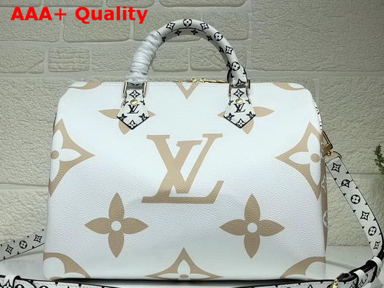 Louis Vuitton Speedy Bandouliere 30 White Monogram Canvas Replica