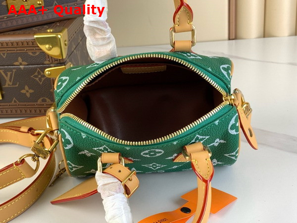 Louis Vuitton Speedy P9 Bandouliere 18 Bag in Green Monogram Leather Replica