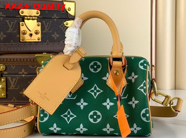 Louis Vuitton Speedy P9 Bandouliere 18 Bag in Green Monogram Leather Replica