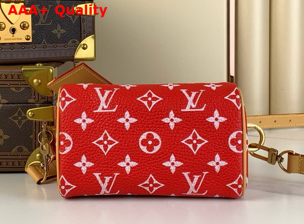 Louis Vuitton Speedy P9 Bandouliere 18 Bag in Red Monogram Leather Replica