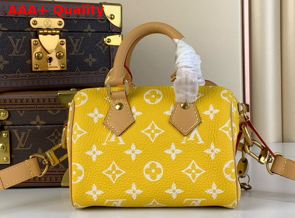 Louis Vuitton Speedy P9 Bandouliere 18 Bag in Yellow Monogram Leather Replica