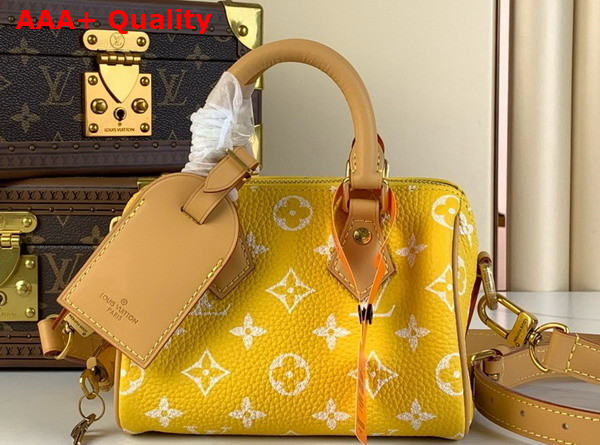 Louis Vuitton Speedy P9 Bandouliere 18 Bag in Yellow Monogram Leather Replica