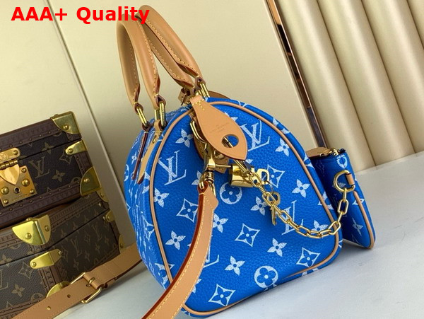 Louis Vuitton Speedy P9 Bandouliere 25 Blue Monogram Leather M24424 Replica