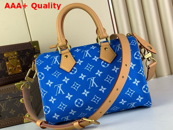 Louis Vuitton Speedy P9 Bandouliere 25 Blue Monogram Leather M24424 Replica