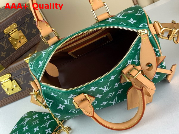 Louis Vuitton Speedy P9 Bandouliere 25 Green Monogram Leather M24423 Replica