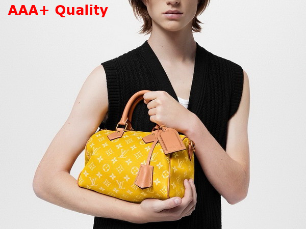 Louis Vuitton Speedy P9 Bandouliere 25 Yellow Monogram Leather M24426 Replica