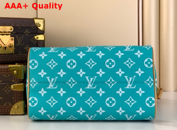 Louis Vuitton Speedy P9 Bandouliere 25 in Turquoise Monogram Leather Replica