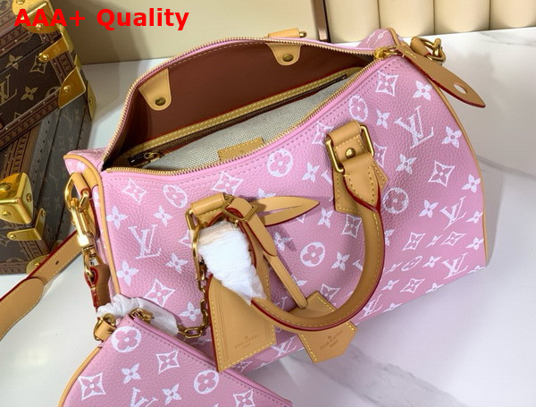 Louis Vuitton Speedy P9 Bandouliere 30 Bag in Pink Monogram Leather Replica