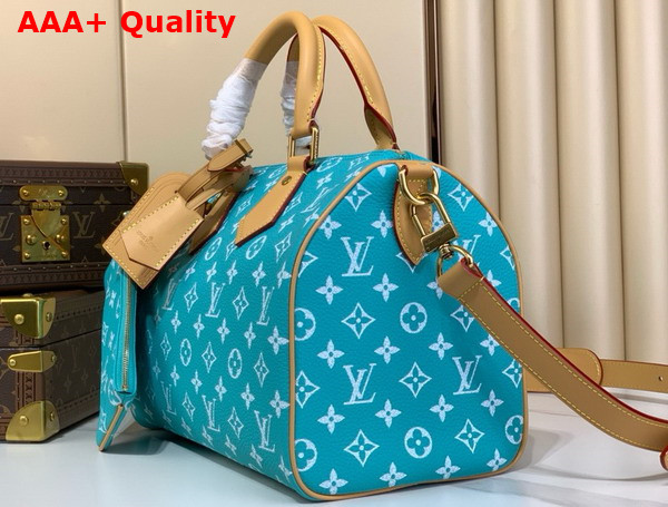 Louis Vuitton Speedy P9 Bandouliere 30 Bag in Turquoise Monogram Leather Replica