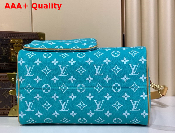 Louis Vuitton Speedy P9 Bandouliere 30 Bag in Turquoise Monogram Leather Replica