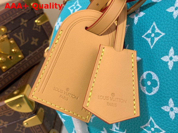 Louis Vuitton Speedy P9 Bandouliere 30 Bag in Turquoise Monogram Leather Replica