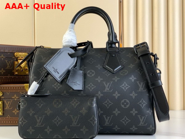 Louis Vuitton Speedy P9 Bandouliere 30 in Black Monogram Leather Replica