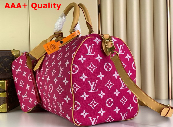 Louis Vuitton Speedy P9 Bandouliere 40 Bag in Agate Pink Monogram Leather M11563 Replica