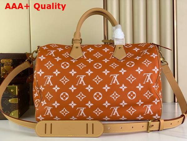 Louis Vuitton Speedy P9 Bandouliere 40 Orange Monogram Leather Replica