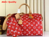 Louis Vuitton Speedy P9 Bandouliere 40 Red Monogram Leather M24420 Replica