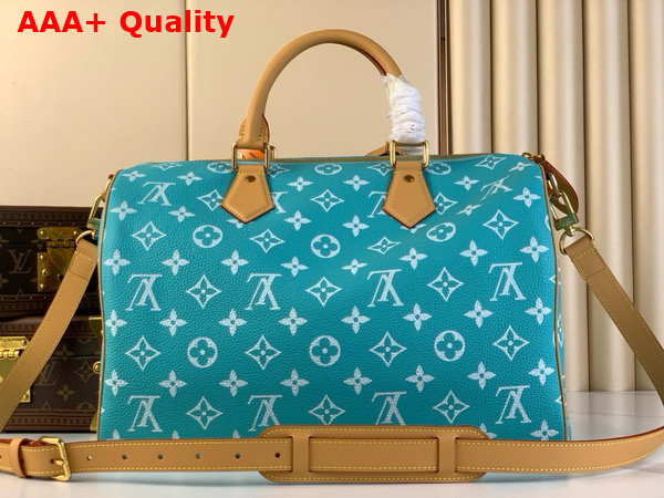 Louis Vuitton Speedy P9 Bandouliere 40 Turquoise Monogram Leather Replica