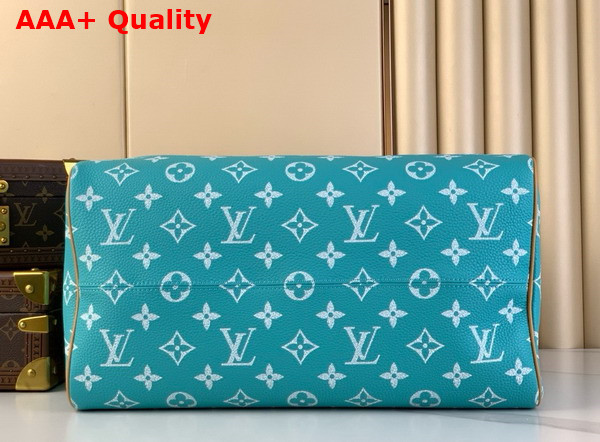 Louis Vuitton Speedy P9 Bandouliere 40 Turquoise Monogram Leather Replica