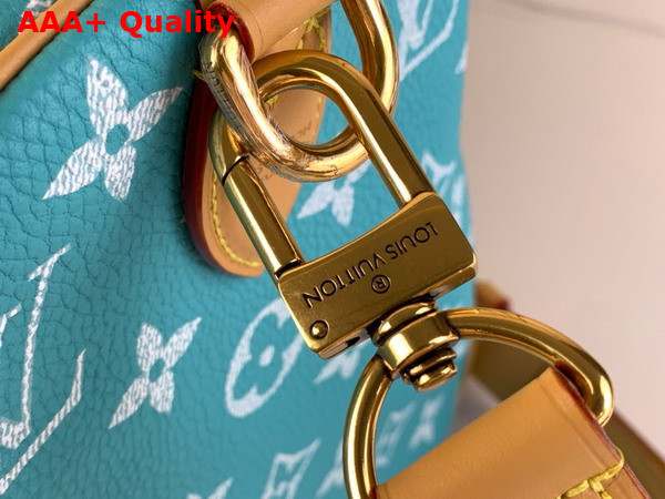 Louis Vuitton Speedy P9 Bandouliere 40 Turquoise Monogram Leather Replica