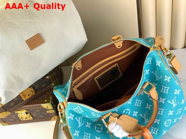 Louis Vuitton Speedy P9 Bandouliere 40 Turquoise Monogram Leather Replica