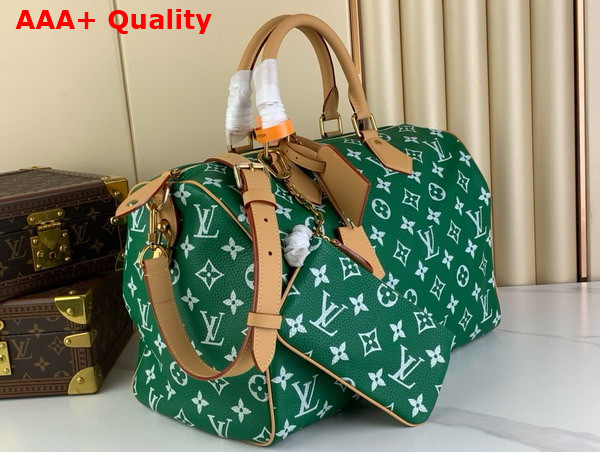 Louis Vuitton Speedy P9 Bandouliere 40 in Green Monogram Leather M24417 Replica