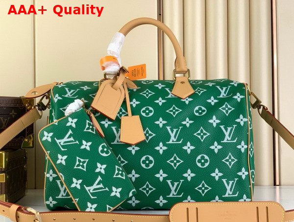 Louis Vuitton Speedy P9 Bandouliere 40 in Green Monogram Leather M24417 Replica