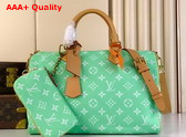 Louis Vuitton Speedy P9 Bandouliere 40 in Neon Green Monogram Leather Replica