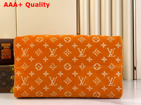 Louis Vuitton Speedy P9 Bandouliere 40 in Orange Nubuck Calf Leather M11569 Replica