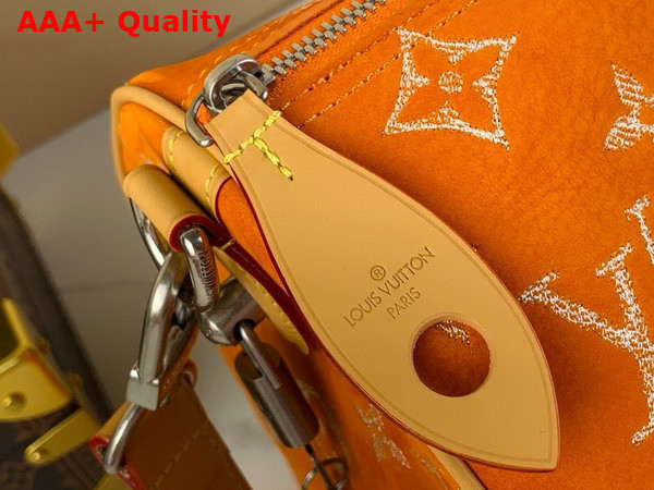 Louis Vuitton Speedy P9 Bandouliere 40 in Orange Nubuck Calf Leather M11569 Replica