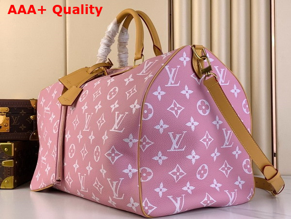 Louis Vuitton Speedy P9 Bandouliere 50 Bag in Pink Monogram Leather Replica