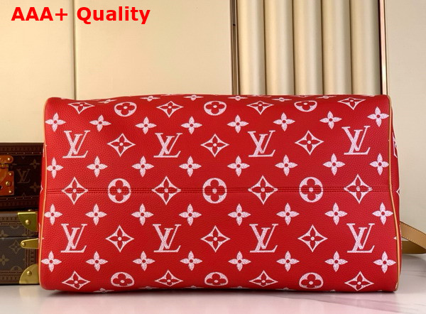 Louis Vuitton Speedy P9 Bandouliere 50 Bag in Red Monogram Leather M46961 Replica